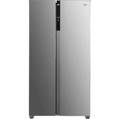Abbildung von Beko GNO5324XPN Side By Side, freistehend, 532 l Nettovolumen, 347 Kühlen, 185 Gefrieren, NoFrost, Urlaubsmodus, Schnellkühlen, Edelstahl Look