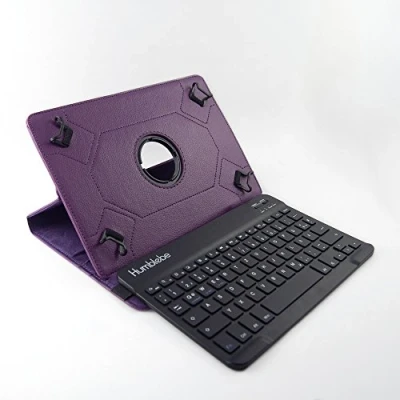 Abbildung von 360 drehbare Schutzhülle + Bluetooth Tastatur für 9.7&quot; Samsung Galaxy Tab A Purple [SM T550,T555][Tasche, Cover, Case, Etui, Schutz, Hülle, Tablet]