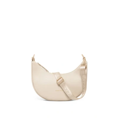 Abbildung von Expatrié Umhängetasche Damen Beige Lea Small Half Moon Bag Schultertasche Crossbody im Halbmond Design Halbrunde Handtasche aus Veganem Leder Wasserabweisend