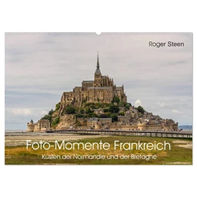 Abbildung von Küsten der Normandie und Bretagne (Wandkalender 2025 DIN A2 quer), CALVENDO Monatskalender