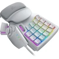 Abbildung von Razer Tartarus Pro Mercury Gaming Keypad (Gamepad mit analog optischen Tasten, 32 programmierbare anpassbarer Auslösepunkt, Profile, Handballenauflage, RGB Chroma Beleuchtung) Weiß