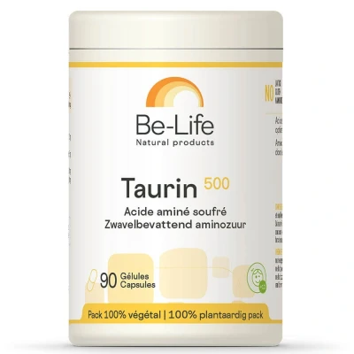 Abbildung von Be Life Taurin 500 Aminosäure Kapseln 90 Stück hochdosiert vegan