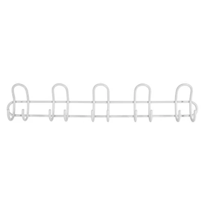 Abbildung von Home&amp;gt it® Kleiderständer mit 5 Kleiderhaken Ø8 mm x 68,5x6,5 13 cm weiß