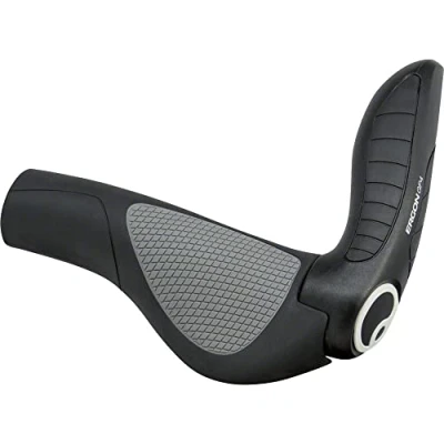 Abbildung von Ergon GP4 Ergonomische Lock on Fahrradgriffe mit Bar End Unterstützung Regulär kompatible Für Touring und Trekking Bikes Large Schwarz/Grau