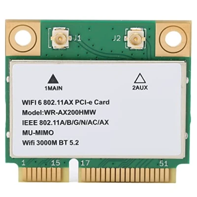 Abbildung von Annadue Drahtlose WiFi Karte, AX200HMW 2.4G/5G Dual Band Wireless Netzwerkkarte, 2974M WiFi6 Bluetooth 5.2 PCI E 802.11 A/B/G/N/AC/AX für Laptop