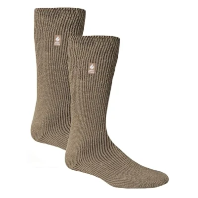 Abbildung von HEAT HOLDERS Herren 2 Paar Thermosocken Original Warme Socken für Winter mit Flauschigem Innerem Vlies (39 45, Stein)