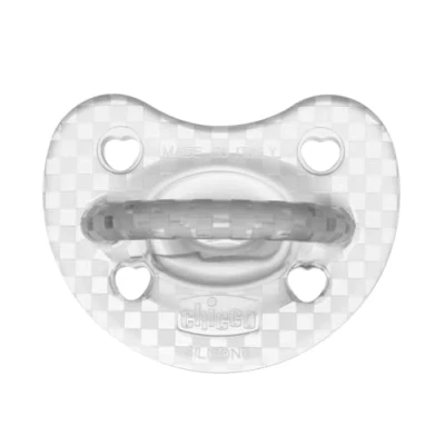 Abbildung von Chicco PhysioForma Luxe Schnuller, Silikonschnuller 16 36 Monate, weich und sanft, unterstützt die physiologische Atmung fördert richtige Mundentwicklung, 2 Stück, Transparent
