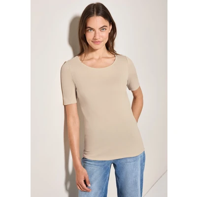 Abbildung von Cecil Damen B317515 T Shirt, Pearl beige, X Large