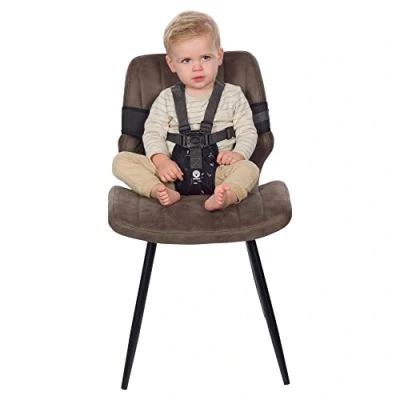 Abbildung von Dooky Travel Chair Romantic Leaves Schwarz Hochstuhl Baby Stuhl Sitzhöhung kind 6 36 Monate BSCI Gütesiegel 100% Polyester