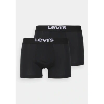 Abbildung von Levi&#039;s MEN Solid Basic Trunk 2 PACK Panties, Herren, Größe: Small, Black