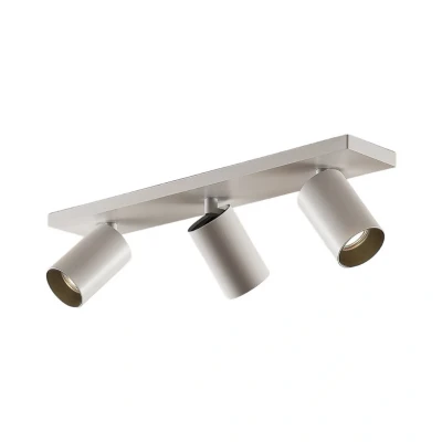 Abbildung von Arcchio Strahler Brinja, weiß, eckig, Ø 6 cm, 3 flg., GU10
