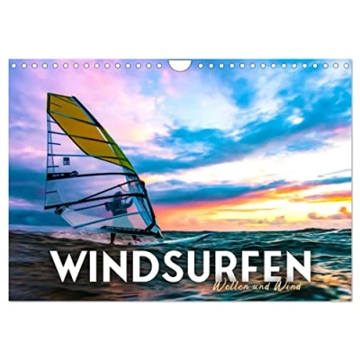 Abbildung von Windsurfen Wellen und Wind (Wandkalender 2025 DIN A4 quer), CALVENDO Monatskalender