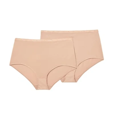 Abbildung von Playtex Damen Maxi Höschen aus Bio Baumwolle x2 Slip, Weiss, 4XL
