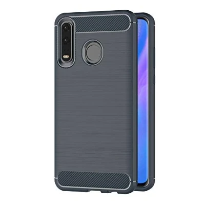 Abbildung von AICEK Hülle Compatible Huawei P30 Lite, Blau Silikon Handyhülle für Lite Schutzhülle Karbon Optik Soft Case (6,15 Zoll)