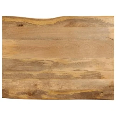 Abbildung von vidaXL Tischplatte, Holzplatte mit Baumkante, Massivholzplatte für Esstisch Couchtisch, Ersatztischplatte, 100x80x2,5cm Massivholz Mango