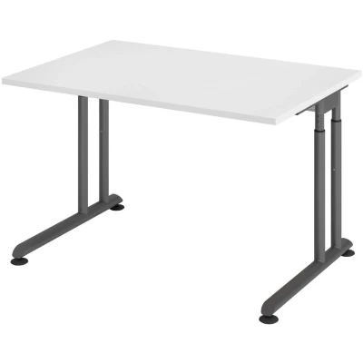 Abbildung von HAMMERBACHER höhenverstellbarer Schreibtisch VZS12/E/G eiche