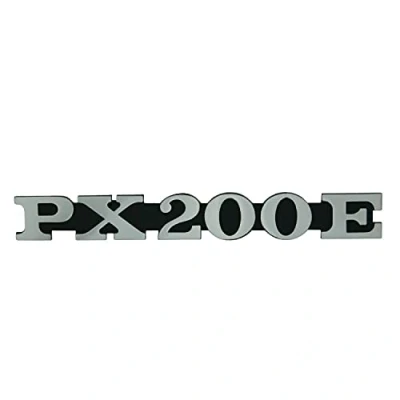 Abbildung von RMS 4251212401802 Emblem/Schriftzug &#039;PX 200 E&#039; für Vespa Seitenhaube PX 200, 2 Pins 162x20mm Lochabstand 105mm
