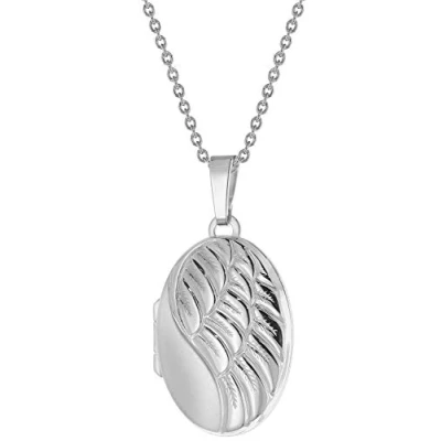 Abbildung von trendor 75772 Damen Kette mit Flügel Medaillon Silber 925