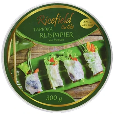 Abbildung von Ricefield Tapioka Reispapier, rund 22 cm, Premiumqualität, 300 g