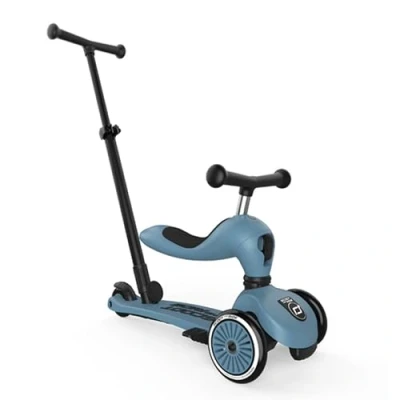 Abbildung von Scoot and Ride Dreiradscooter Highwaykick 1 Push Go Kinderroller mit Sitz 2in1 Laufrad
