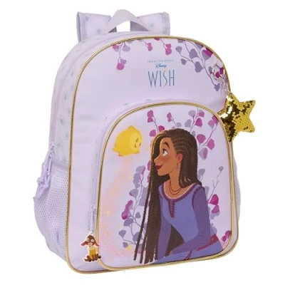 Abbildung von Safta WISH Schulrucksack, Kinderrucksack, anpassbar an den Wagen, ideal für Schulkinder, bequem und vielseitig, Qualität Widerstandsfähigkeit, 32 x 12 38 cm, Lila, Estándar, Casual
