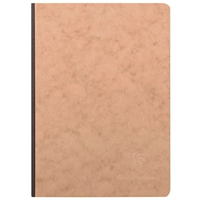 Abbildung von Clairefontaine 795424C Notizbuch / Kladde Age Bag DIN A5 14,8x21 cm, kariert 96 Blatt, 90g, geleimt mit Lederstruktur, bedruckten Vorsatzblättern, Blau, 1 Stück