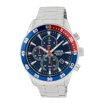 Abbildung von LORUS Chronograph RM325JX9, Armbanduhr, Quarzuhr, Herrenuhr, Stoppfunktion, Datum