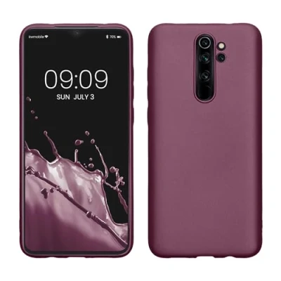 Abbildung von kwmobile Case kompatibel mit Xiaomi Redmi Note 8 Pro Hülle Schutzhülle aus Silikon metallisch schimmernd Handyhülle Metallic Lavendel