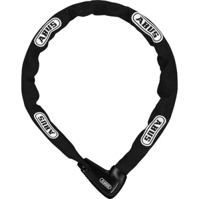 Abbildung von ABUS Kettenschloss Steel O Chain 9808K Fahrradschloss mit XPlus Zylinder zum Schutz vor Manipulation Sicherheitslevel 11 8 mm stark 140 cm lang Schwarz