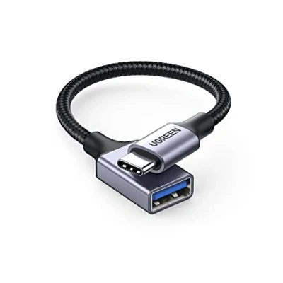 Abbildung von UGREEN USB c 3.0 auf OTG Adapter Ladeadapter für Smartphones grau