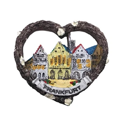Abbildung von 3D Frankfurt Deutschland Kühlschrankmagnet Tourist Travel Souvenirs Handgemachte Harz Handwerk Magnetische Aufkleber Home Küche Dekoration Sammlung Geschenk