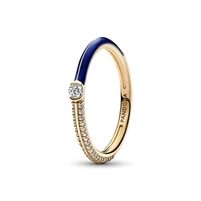 Abbildung von PANDORA Fingerring ME Ring für Damen, blau und gold