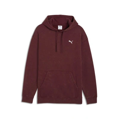Abbildung von Puma Essentials Elevated Relaxed WASH Kapuzenpullover, Herren, Größe: Medium, Ruby shimmer