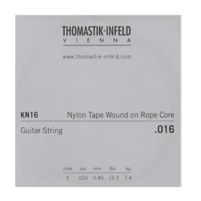 Abbildung von Thomastik Einzelsaite G3 .018fw Edelstahl Flachdraht auf Stahlkern KF18 für Klassikgitarre Classic S Series Satz KF110