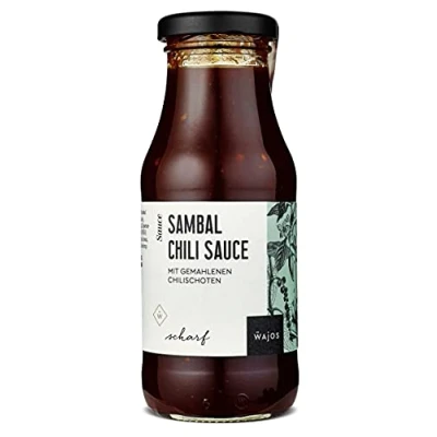 Abbildung von Wajos Sambal Chili Sauce 245ml: Scharfe Grillsauce mit gemahlenen Chilischoten, ideale Hot und Dip