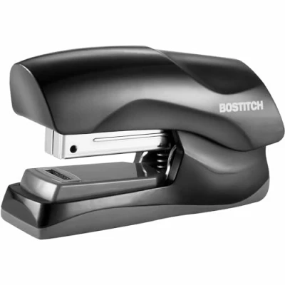 Abbildung von Bostitch Office Robustes Heftgerät, 40 Blatt Kapazität, kein Marmeladen, halber Streifen, passt in die Handfläche, für Klassenzimmer, Büro oder Schreibtisch, schwarz