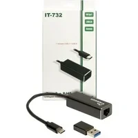 Abbildung von Inter Tech LAN Adapter Argus IT 732 USB C Gigabit Ethernet