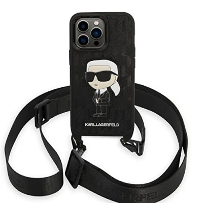 Abbildung von KARL LAGERFELD KLHCP14LSTKMK Hülle für iPhone 14 Pro 6,1&quot; Schwarz hardcase Monog