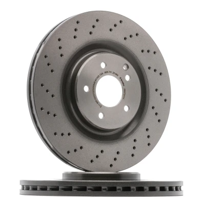 Abbildung von BREMBO COATED DISC LINE 09.A731.11 Bremsscheibe 345 30 5 gelocht/innenbel. beschichtet hochgekohlt mit Schrauben MERCEDES BENZ: C Klasse T modell, SLK