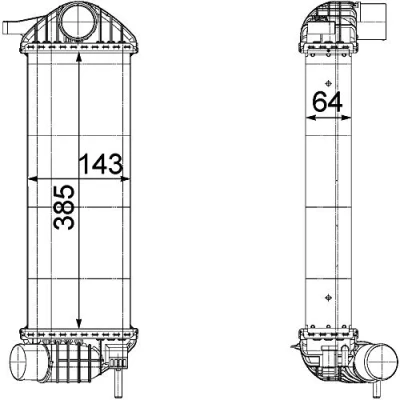 Abbildung von MAHLE ORIGINAL CI 244 000P Ladeluftkühler RENAULT: Kangoo II Be Bop, / Grand Kangoo, Express
