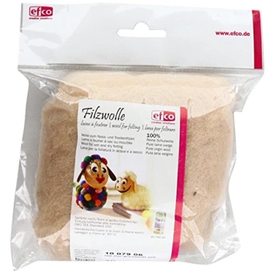 Abbildung von Efco Wolle zum Filzen, Wolle, Haut, 30 g