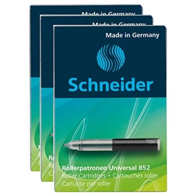 Abbildung von Schneider Schreibgeräte Rollerpatrone 852, M, Schwarz, 5er Schachtel 185201