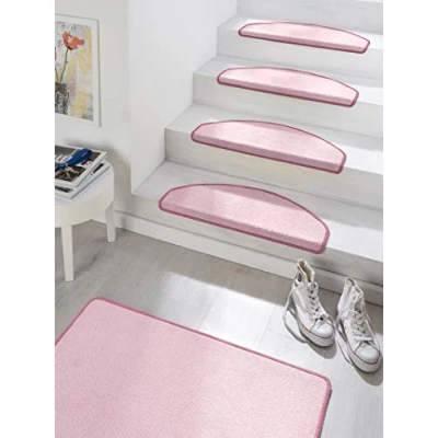 Abbildung von HANSE Home Stufenmatte &quot;Fancy&quot;, halbrund, 15 Stück, Treppenmatten, Selbstklebend, Stufenteppich, Treppenstufen