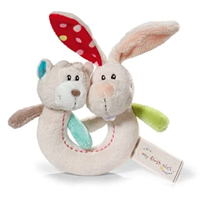 Abbildung von Nici 37877 Pärchen Greifring Hase Tilli und Bär Taps mit Rassel