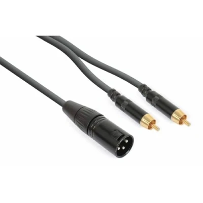Abbildung von PD Connex Kabel CX58 1 1x XLR Stecker 2x RCA 3 Meter