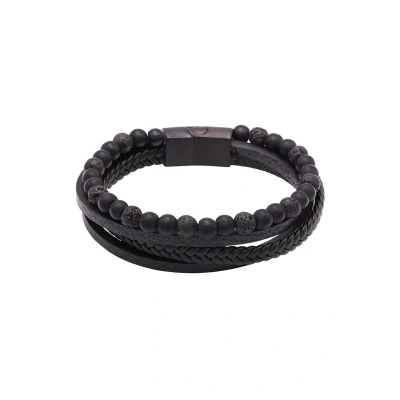 Abbildung von Heideman Armband Lino Herren, Lederarmband Herren mit Verlängerung schwarz, Hochwertiges Armband, Elegantes Accessoire für den stilsicheren Mann