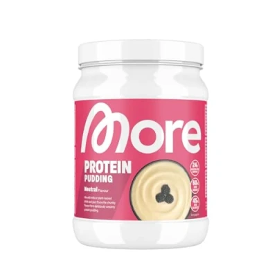 Abbildung von MORE Protein Pudding, Neutral, 360 g, cremiger Pudding mit weniger Fett, Kalorien und Zucker, geprüfte Qualität made in Germany