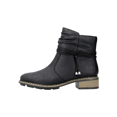 Abbildung von Rieker Stiefelette blackblack, Damen, Größe: 36, black Schuhe