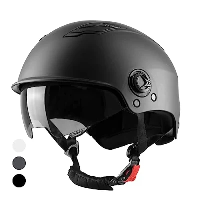 Abbildung von Westt Scooter Helm Fahrradhelm Skaterhelm für Herren und Damen E Bike Roller mit getöntem Sonnenvisier Jugendliche Erwachsene