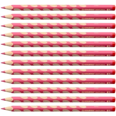 Abbildung von Ergonomischer Buntstift für Rechtshänder STABILO EASYcolors 12er Pack rosa